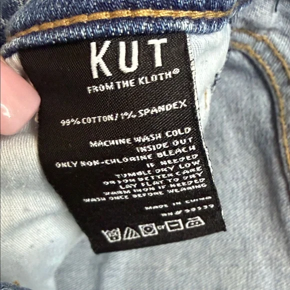 KUT Gidget Distressed High Rise Denim Women Shorts size 12 - Picture 10 of 13